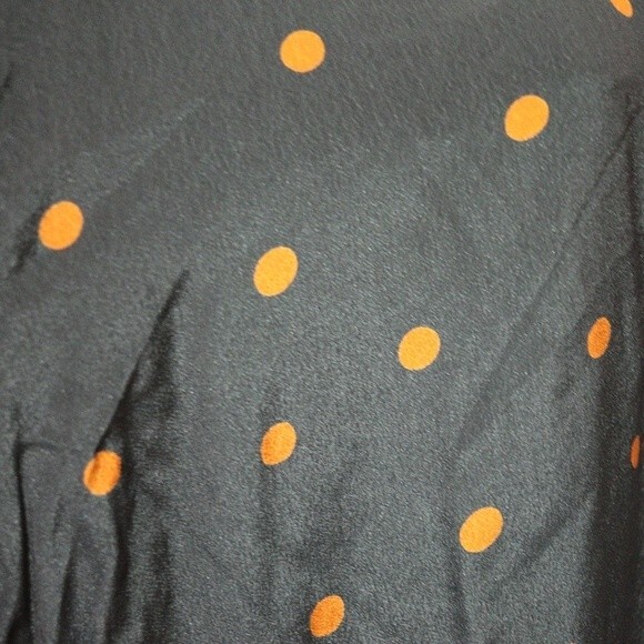Christian Dior SEPARATES Vintage Bottle Green Orange Polka Dot Cambridge Top 12 - Picture 7 of 14